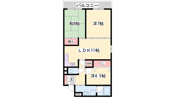 播磨高岡駅 徒歩18分 2階の物件間取画像